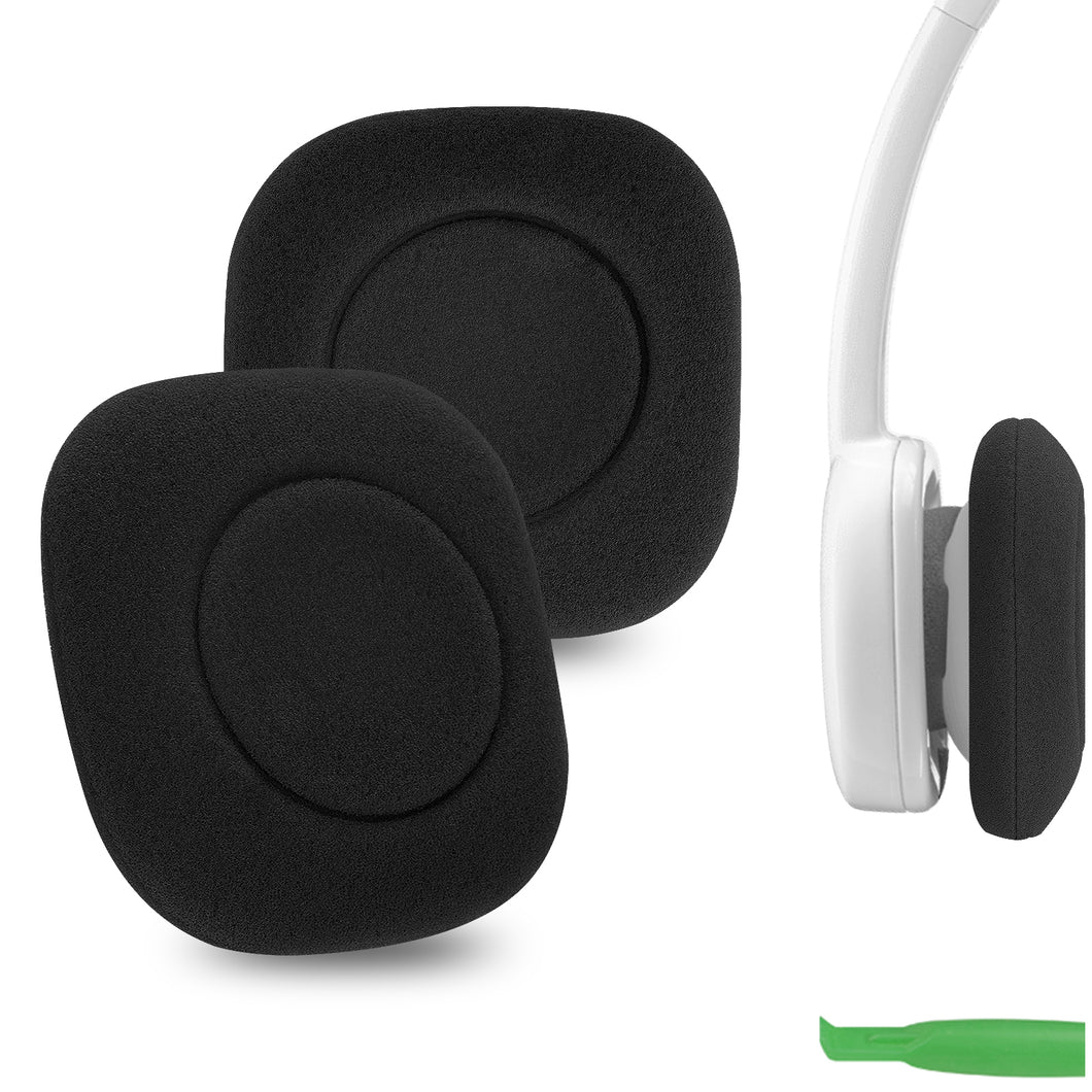 Geekria イヤーパッド QuickFit 互換性 パッド ロジクール Logitech H150 H151 H130 H250 ヘッドホンに対応 パッド イヤー / イヤーカップ (スポンジ / 黒）
