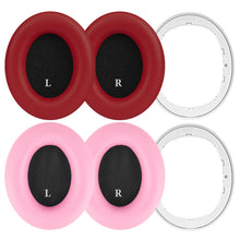 画像をギャラリービューアに読み込む, Geekria イヤーパッド SNAP マグネチック 互換性 パッド ビーツバイドクタードレ Beats Studio Pro ヘッドホンに対応 パッド イヤー / イヤーカップ プロテインレザー (ピンク+レッド, 2組)
