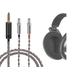 画像をギャラリービューアに読み込む, Geekria Apollo 6N 単結晶銀 アップグレード ケーブル ゼンハイザー Sennheiser HD820, HD800S, HD800 等 ヘッドホン 対応 オーディオ ケーブル バランスケーブル 8芯 (4.4mmプラグ 130cm )
