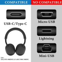 画像をギャラリービューアに読み込む, Geekria 充電ケーブル 互換性 Type-C 充電コード USB-A to USB-C ソニー Sony WH-1000XM5 WH-1000XM4 WH-1000XM3 XB910N XB900N CH720N H910N XB700 CH520 に対応 (黒/30cm)
