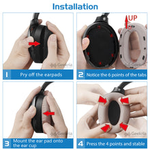 画像をギャラリービューアに読み込む, Geekria イヤーパッド QuickFit 互換性 パッド ソニー Sony WH-1000XM2, MDR-1000X ヘッドホンに対応 パッド イヤー / イヤーカップ ( プロテインレザー / シャンパンゴールド )
