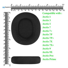 画像をギャラリービューアに読み込む, Geekria イヤーパッド Sport 互換性 パッド スティールシリーズ SteelSeries Arctis 1/ 3/ 5/ 7/ 7+/ 7P/ 7P+/ 7X/ 7X+/ 9/ 9X, Arctis Pro/Prime ヘッドホンに対応 パッド イヤー / イヤーカップ (メッシュファブリック / ブラック)
