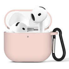 画像をギャラリービューアに読み込む, Geekria シリコン カバー 互換性 カバー アップル Apple AirPods 4 対応 True Wireless Earbuds 充電ケースカバー 外装カバー キーホルダーフック付き、充電ポートアクセス可能 (ピンク)
