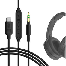 画像をギャラリービューアに読み込む, Geekria ケーブル USB-C Digital to Audio 互換性 互換性 オーディオコード スカルキャンディSkullcandy Hesh Evo, Hesh ANC, Crusher ANC 2, Riff 2 ヘッドホンケーブル, Type-C に適合する インラインマイクと音量コントロール 1.2m
