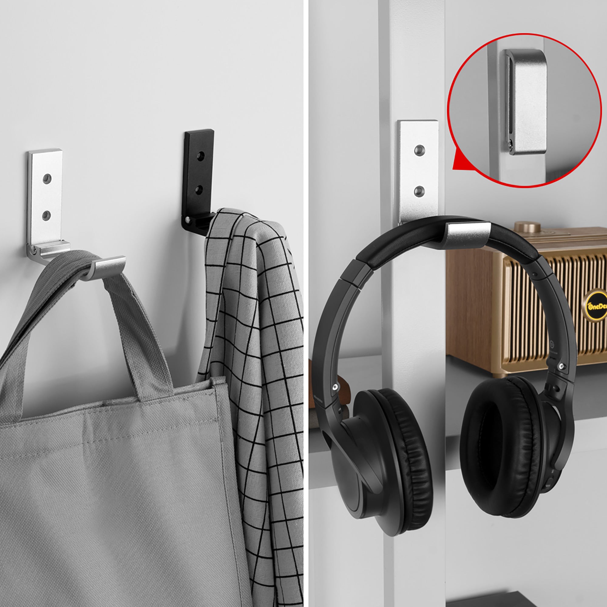 Geekria ヘッドホンスタンド ヘッドセットハンガー 壁掛けフック