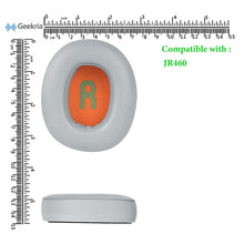 画像をギャラリービューアに読み込む, Geekria イヤーパッド QuickFit 互換性 パッド ジェイビーエル JBL JR460 ヘッドホンに対応 パッド イヤー / イヤーカップ プロテインレザー (グレーオレンジ)

