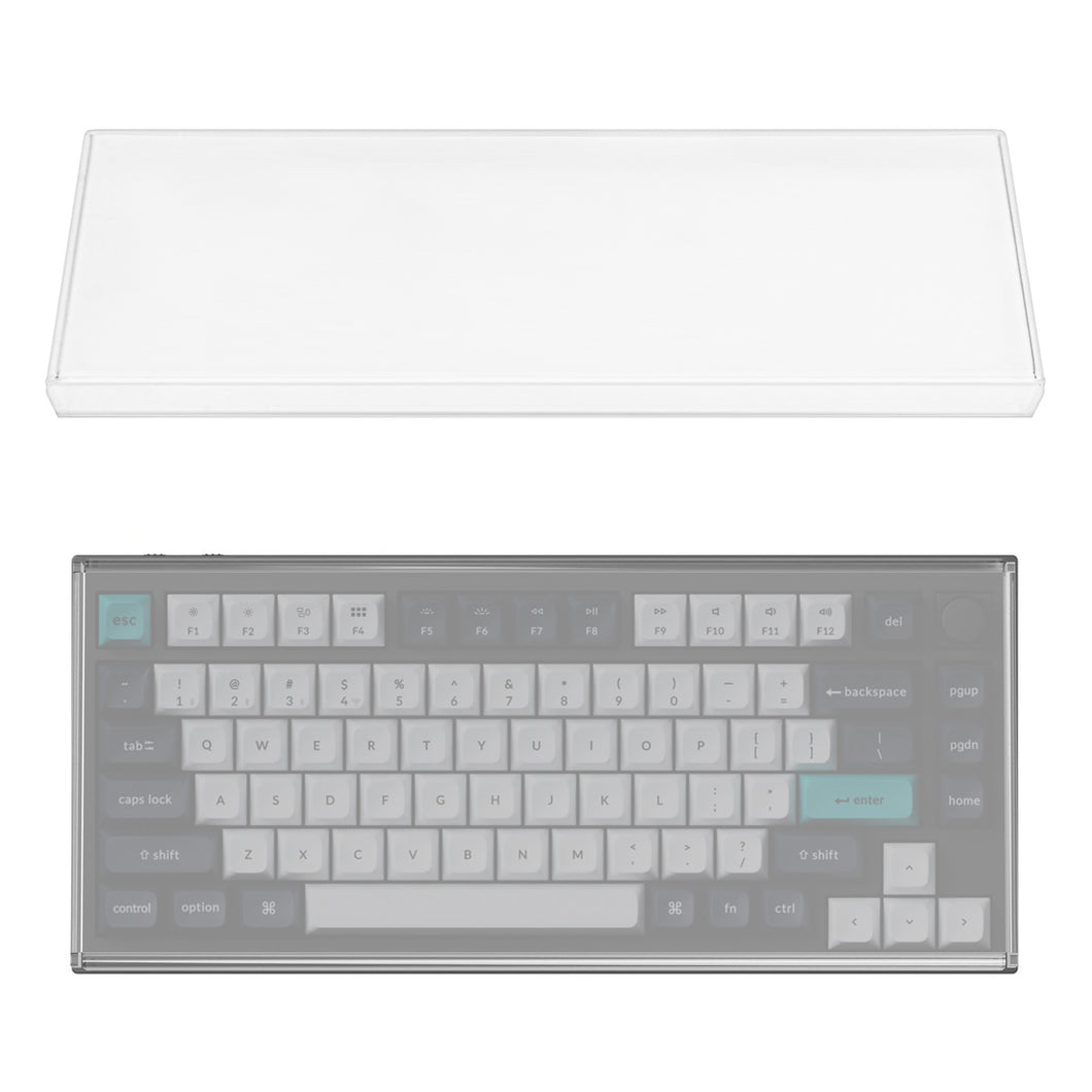 Geekria 75% ノブ キーボード ダスト カバー 透明アクリル キーパッド カバー 84 キー コンピューター キーボード用 Keychron Q1 HE、Q1 Max、Q1 Pro、Keychron V1、V1 Max、AULA F75 Pro、F75 (フロスト) に対応
