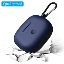 画像をギャラリービューアに読み込む, Geekria シリコンカバー 互換性カバービーアンドダブリュ B&amp;W Pi8 対応 True Wireless Earbuds 充電ケースカバー 外装カバー キーホルダーフック付き、充電ポートアクセス可能 （青）
