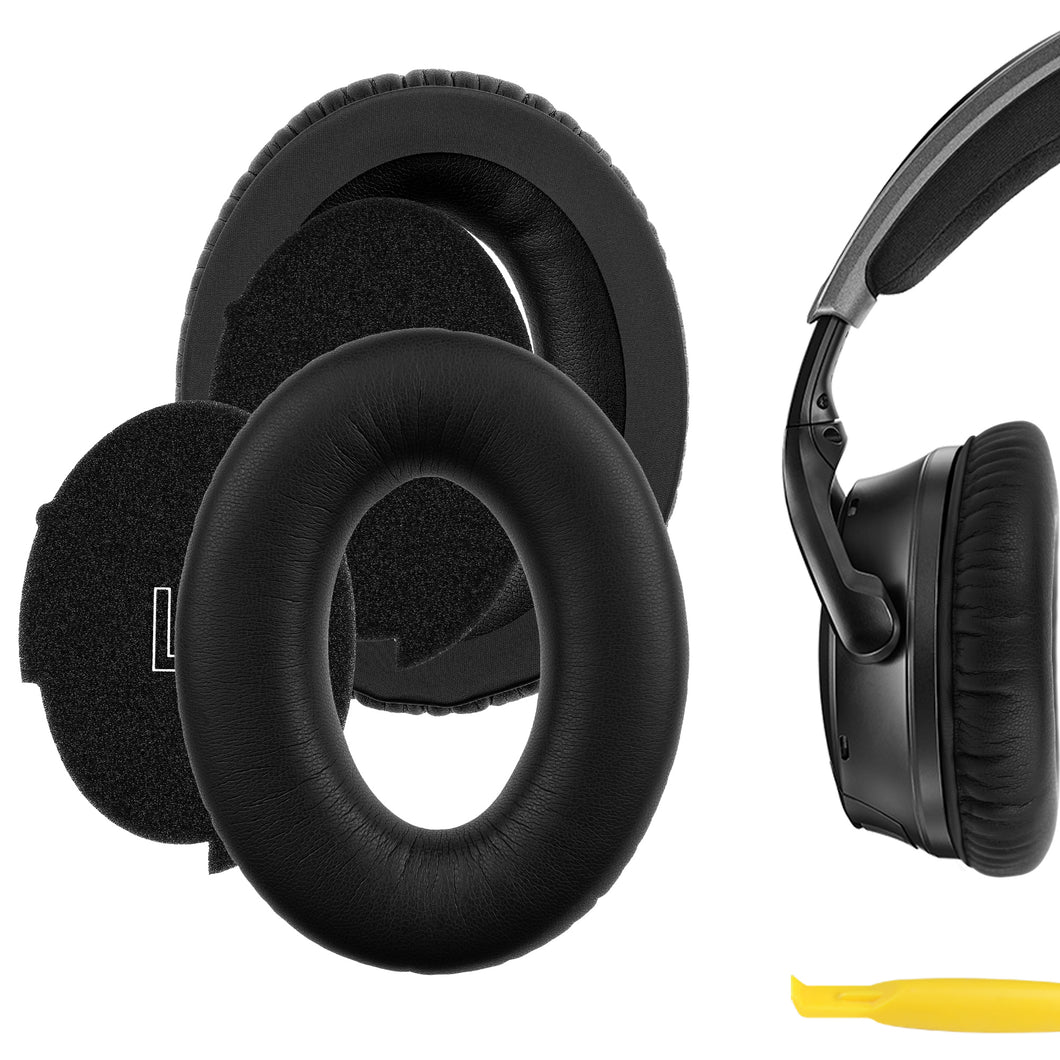 Geekria イヤーパッド QuickFit 互換性 パッド ボーズ Bose A30 Aviation ヘッドホンに対応 パッド イヤー / イヤーカップ (プロテインレザー/黒)