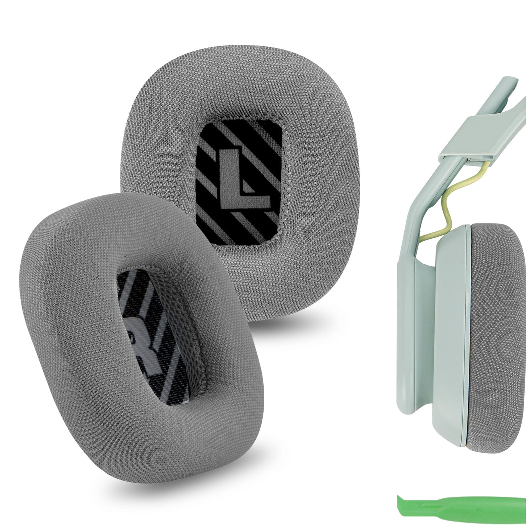 Geekria イヤーパッド Comfort 互換性 パッド アストロテック Astro Gaming A10 Gen 2 ヘッドホンに対応 パッド イヤー / イヤーカップ (メッシュファブリック / グレー黒 )