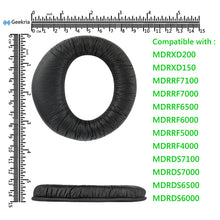 画像をギャラリービューアに読み込む, Geekria イヤーパッド QuickFit 互換性 パッド ソニー Sony MDR-RF4000, RF5000, RF6000, RF6500, RF7000, RF7100, MDR-DS6000, DS6500, DS7000, DS7100, XD150, XD200 ヘッドホンに対応 パッド イヤー / イヤーカップ ( レザーレット / ブラック )
