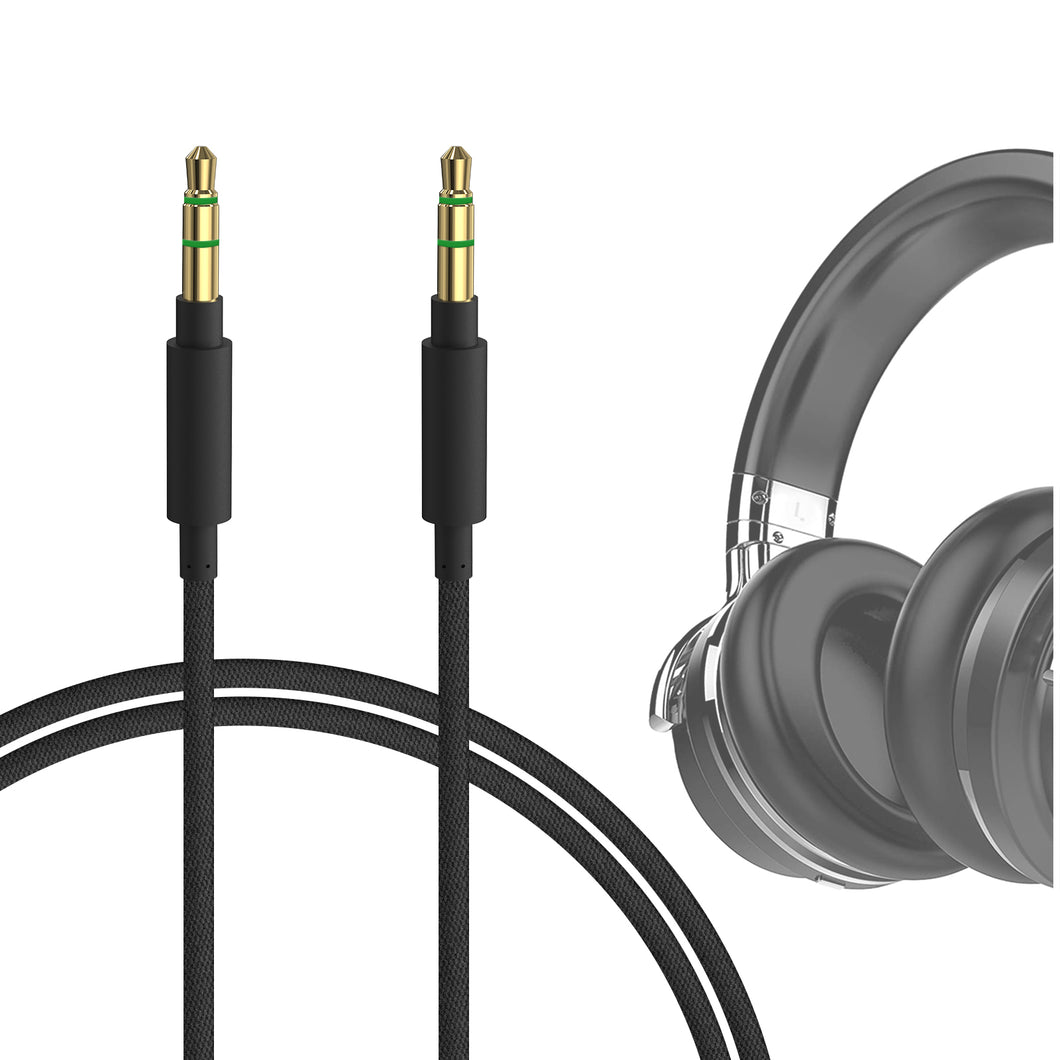 Geekria ケーブル ナイロン編組 互換性 オーディオコード COWIN E8 SE7 E7PRO E7, アンカー Anker Soundcore Space One Pro, Space One, Space Q45 ヘッドホンケーブル、3.5mm に適合する 1.2 m