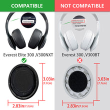 画像をギャラリービューアに読み込む, Geekria イヤーパッド QuickFit 互換性 パッド ジェイビーエル JBL Everest Elite 300, V300NXT ヘッドホンに対応 パッド イヤー / イヤーカップ (プロテインレザー / 白い)
