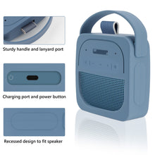画像をギャラリービューアに読み込む, Geekria シリコーン スピーカーケース カバー 互換性カバー ボーズ Bose SoundLink Micro II に 対応 保護用の防水ソフトスキン、スピーカーケース、キーホルダーフック付き (ブルー)
