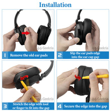 画像をギャラリービューアに読み込む, Geekria イヤーパッド QuickFit 互換性 パッド スカルキャンディ Skullcandy Crusher Wireless, Crusher Evo, Crusher ANC, Hesh 3, Hesh EVO, Hesh ANC, Venue ANC ヘッドホンに対応 パッド イヤー / イヤーカップ (プロテインレザー / ブラック)
