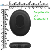 画像をギャラリービューアに読み込む, Geekria QuickFit イヤーパッド 互換性 パッド ボーズ Bose QC3 ON-EAR, QuietComfort 3 ヘッドホンに対応 イヤパッド/イヤークッション/イヤーカップ (プロテインレザー / ブラック )
