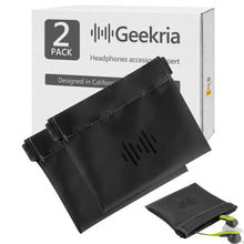 画像をギャラリービューアに読み込む, Geekria 2個パック ソフト レザー ヘッドホン ポーチ スリーブ ヘッドホン スリーブ ポケット 小銭入れ 小物の整理 USBメモリ/SD/TFカード/キー収納 便利なスマホ アクセサリー
