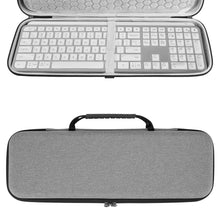 画像をギャラリービューアに読み込む, Geekria キーボードケース 互換品 ロジクール Logicool MX KEYS KX800/ MX KEYS KX800M/ MX KEYS S KX800sワイヤレスキーボード Pebble ワイヤレスマウス 収納ケース（ライトグレー）
