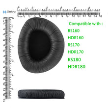 画像をギャラリービューアに読み込む, Geekria イヤーパッド QuickFit 互換性 パッド ゼンハイザー Sennheiser RS160, HDR160, RS170, HDR170, RS180, HDR180 ヘッドホンに対応 イヤパッド/イヤークッション/イヤーカップ ( レザーレット / ブラック)

