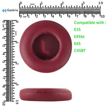 画像をギャラリービューアに読み込む, Geekria イヤーパッド QuickFit 互換性 パッド ジェイビーエル JBL E35, E45bt, E45, C45BT ヘッドホンに対応 パッド イヤー / イヤーカップ (プロテインレザー / 赤)
