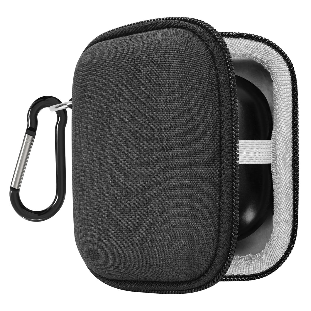 Geekria シールド イヤフォン ケースジェイビーエル JBL Tour Pro 3, Tune 120TWS 対応 Wave Buds トゥルー ワイヤレス イヤフォン 交換用ハードシェル トラベル キャリング バッグ カラビナ クリップ付き (グレー)