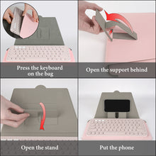 画像をギャラリービューアに読み込む, Geekria キーボードカバー 互換品 ロジクール Logicool K380 ワイヤレス Magic キーボード OMOTON 薄型 Bluetooth キーボードパッド タブレットスタンド付きコンパクトスリーブケース(ピンク)
