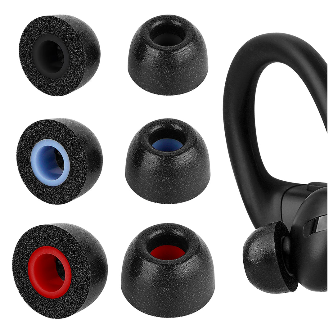 Geekria 3ペア スタンダード イヤーピース 記憶フォム 低反発 交換用 高遮音 脱落防止 ( S/M/L サイズ / 短い )