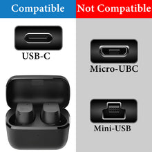 画像をギャラリービューアに読み込む, Geekria PUレザー 充電ケーブル 互換性 Type-C 充電コード USB to USB-C ゼンハイザー Sennheiser ACCENTUM True Wireless, Momentum True Wireless 4 に対応 (黒 / 30cm 2パック)
