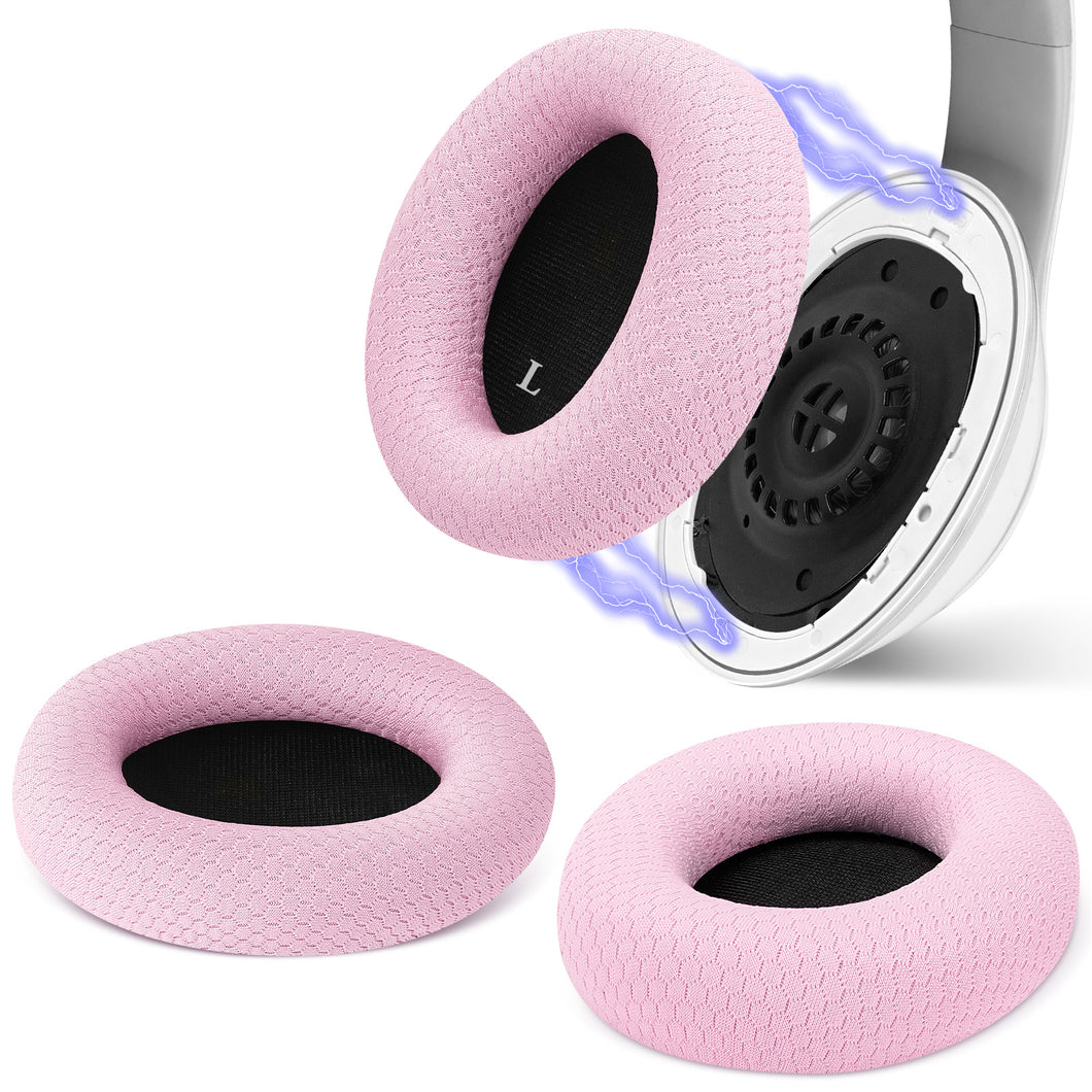 Geekria イヤーパッド SNAP マグネチック 互換性 パッド ビーツバイドクタードレ Beats Studio Pro ヘッドホンに対応 パッド イヤー / イヤーカッマイクロスエード (ピンク, 1組)