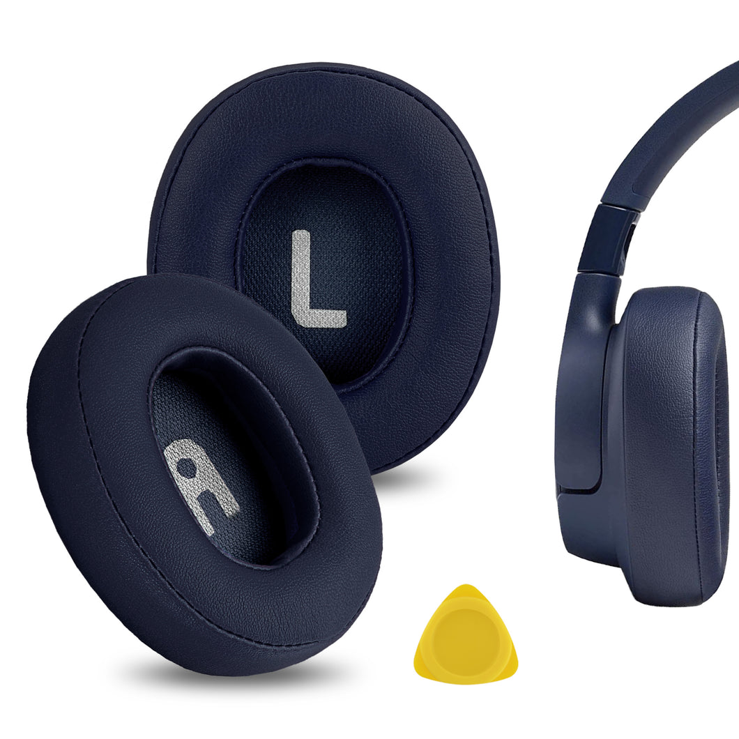 Geekria イヤーパッド QuickFit 互換性 パッド ジェイビーエル JBL Tune 700BT/ 750BTNC/ 710BT/ 720BT/ 760NC/ 770NC Wireless Over-Ear ヘッドホンに対応 パッド イヤー / イヤーカップ プロテインレザー (青い)