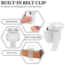 画像をギャラリービューアに読み込む, Geekria 超軽量 ポリカーボネート ベルト クリップ イヤホン ケース アップル Apple AirPods 4と互換性あり ハイキング 室外活動用 ハードシェル しっかり固定でき (ホワイト 1個 シングルケース)
