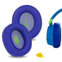 画像をギャラリービューアに読み込む, Geekria イヤーパッド QuickFit 互換性 パッド ジェイビーエル JBL JR460 ヘッドホンに対応 パッド イヤー / イヤーカップ プロテインレザー (ダークブルー)
