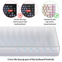 画像をギャラリービューアに読み込む, Geekria キーボード カバー ケース 互換品 Keychron K6 65% コンパクト 68キー ワイヤレス メカニカル キーボード フロストアクリルカバー 保護カバー
