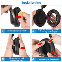 画像をギャラリービューアに読み込む, Geekria イヤーパッド QuickFit 互換性 パッド ボーズ Bose QuietComfort Ultra ヘッドホンに対応 パッド イヤー / イヤーカップ プロテインレザー (青)
