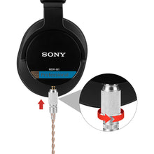 画像をギャラリービューアに読み込む, Geekria Apollo シルバーメッキ アップグレード 4.4mm から 3.5mm オーディオ ケーブル、ソニー Sony MDR-M1 MDR-MV1 MDR-M1ST ヘッドフォン対応、ねじ式ノブ ロック装置付き交換用コード (4.9 フィート / 1.5 メートル)
