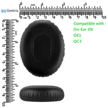 画像をギャラリービューアに読み込む, Geekria QuickFit イヤーパッド 互換性 パッド ボーズ Bose On-Ear OE, OE1 ヘッドホンに対応 イヤパッド/イヤークッション/イヤーカップ ( プロテインレザー / ブラック )
