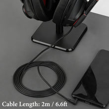 画像をギャラリービューアに読み込む, Geekria オーディオケーブル Sennheiser Game One、Game Zero、PC 373D、GSP 350、GSP 500、GSP 600対応 スリム2.5mmプラグ ゲーミングヘッドセット交換ケーブル（2m）
