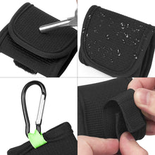 画像をギャラリービューアに読み込む, Geekria イヤホンポーチ ベルトループ付きサムスン SAMSUNG Galaxy Buds3 FE, Galaxy Buds2, Galaxy Buds FE 対応 イヤホンケース ベルトホルスター バッグストラップ用クリップホルダー付き保護ケースカバー 全面保護 (ブラック)
