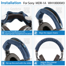 画像をギャラリービューアに読み込む, Geekria カバー 互換性 ヘッドバンドカバー ソニー Sony WH1000XM3, WH1000XM2, MDR1000X, WHCH700N, XB950B1, XB950N1, XB950BT 対応 ニット製 ヘッドバンドクッション ヘッドバンドプロテクター (あいいろ, 22.5 x 7.5 cm)
