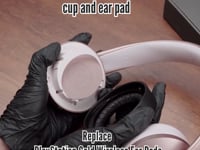 Geekria イヤーパッド QuickFit 互換性 パッド ソニー Sony PlayStation Gold Wireless Headset New Version 2018, PS4 Gold Wireless 500 Million Limited Edition MDR-7502 ヘッドホンに対応 パッド イヤー / イヤーカップ ( プロテインレザー / グレー)