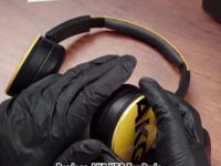 Geekria イヤーパッド QuickFit 互換性 パッド アーカーゲー AKG Y50 ヘッドホンに対応 パッド イヤー / イヤーカップ ( プロテインレザー / ブラック )