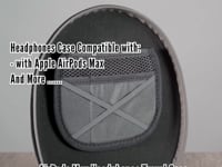Geekria ケース Shield ヘッドホンケース 互換性 ハードケース 旅行用 ハードシェルケース Apple AirPods Max に対応 収納ポーチ付き (マイクロファイバーグレー)