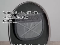 Geekria ケース Shield ヘッドホンケース 互換性 ハードケース 旅行用 ハードシェルケース AirPods Max に対応 収納ポーチ付き (マイクロファイバーグレー)