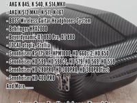 Geekria ケース Shield ヘッドホンケース 互換性 ハードケース 旅行用 ハードシェルケース ゼンハイザー Sennheiser HD650, HD600, HD598, HD558, HD518, アーカーゲー AKG K550, ソニー Sony Z7 に対応 収納ポーチ付属 (ブラック)
