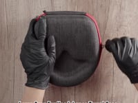 Geekria Shield ヘッドホンケース 互換性 ハードケース 旅行用 ハードシェルケース ジェイビーエル JBL, Soundcore SpaceOne, グアンドオルフセン BANG & OLUFSEN に対応 収納ポーチ付属 (ダークグレー)