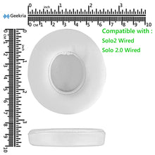 画像をギャラリービューアに読み込む, Geekria QuickFit イヤーパッド 互換性 パッド Beats Solo 2 Wired, Solo2.0 Wired (B0518) ヘッドホンに対応 イヤパッド/イヤークッション/イヤーカップ ( プロテインレザー / 白い )
