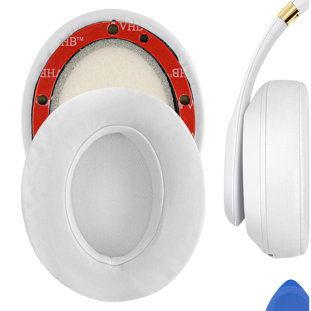 Geekria Sport 冷却ジェル 互換性 イヤーパッド Beats Studio 3 Wireless, Studio 3.0 Wireless ヘッドホンに対応 イヤパッド/イヤークッション/イヤーカップ (白い)