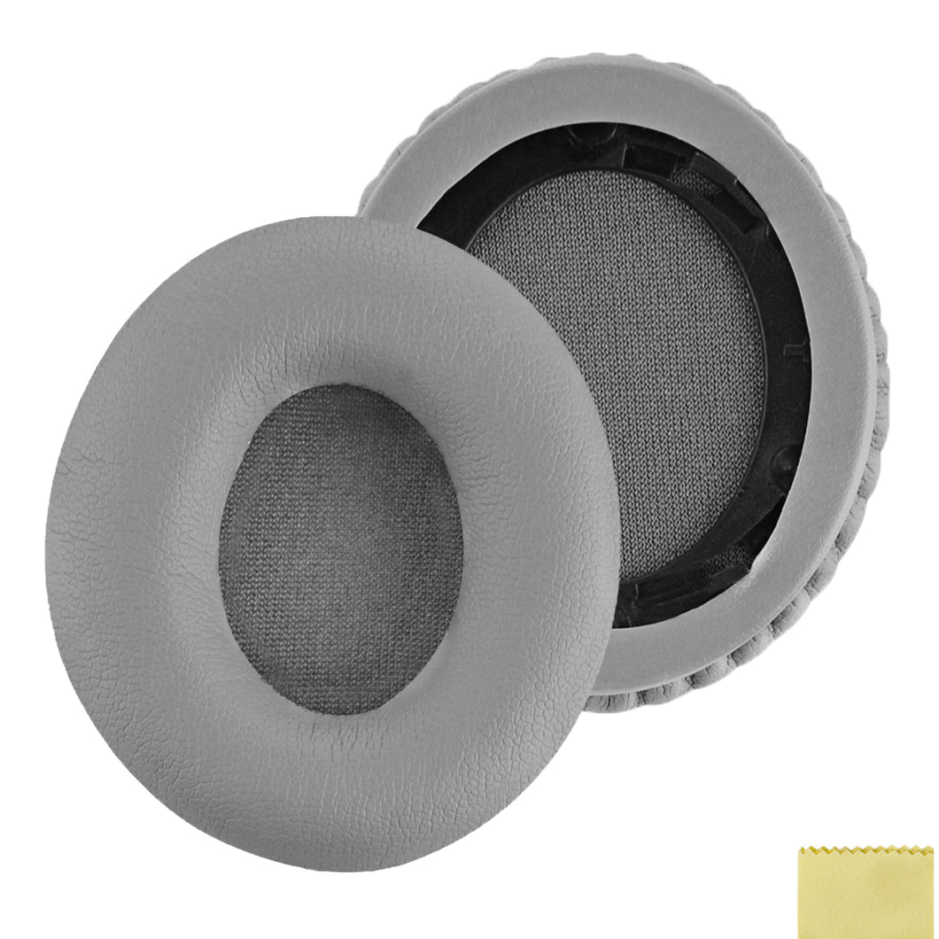 Geekria QuickFit イヤーパッド 互換性 パッド Beats SoloHD On-Ear ヘッドホンに対応 イヤパッド/イヤークッション/イヤーカップ ( プロテインレザー / グレー )