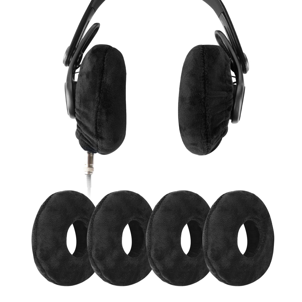 Geekria カバー 2 ペア 互換性 イヤーパッドカバー 劣化防止、防塵 ヘッドホン交換用 ストレッチニット 8-11CM ヘッドホン用 洗濯可 ( 中型 / ブラック)