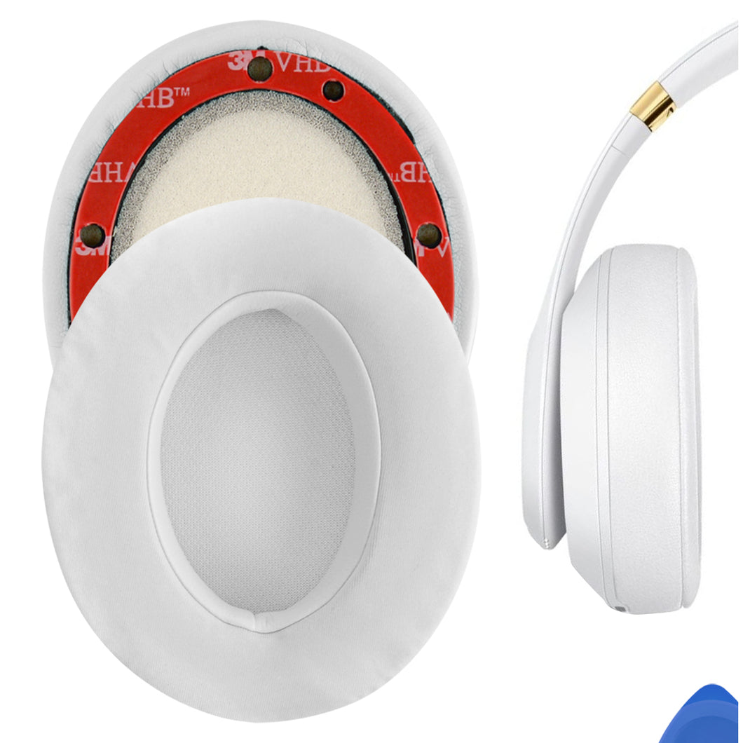 Geekria Sport イヤーパッド 互換性 パッド Beats Studio 3 Wireless, Studio 3.0 Wireless ヘッドホンに対応 イヤパッド/イヤークッション/イヤーカップ (冷却ジェル / 白い)